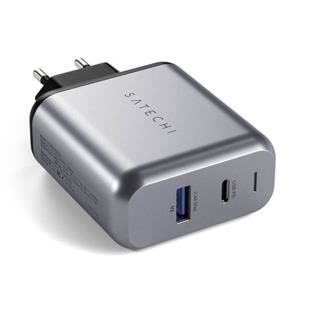 Satechi 30W Dual Port Wall caricabatt. space grigio