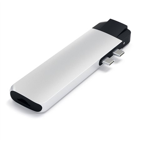 Satechi Type-C Pro Hub With Ethernet & 4K HDMI argento