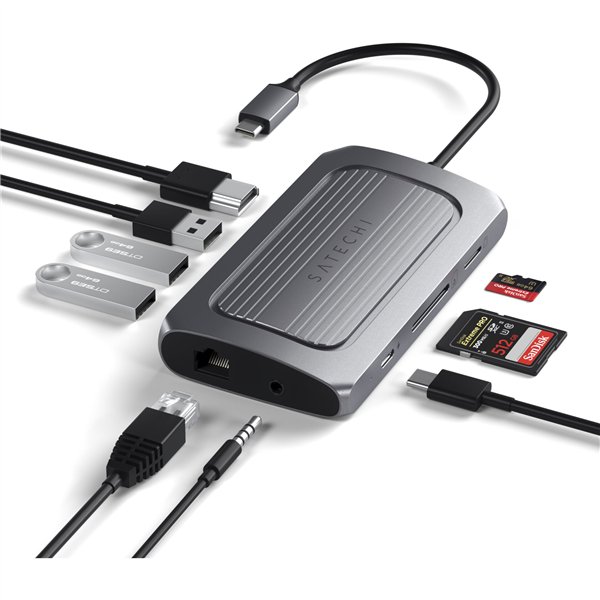 Satechi USB4 Multiport adatt. con 8K HDMI grigio spazio