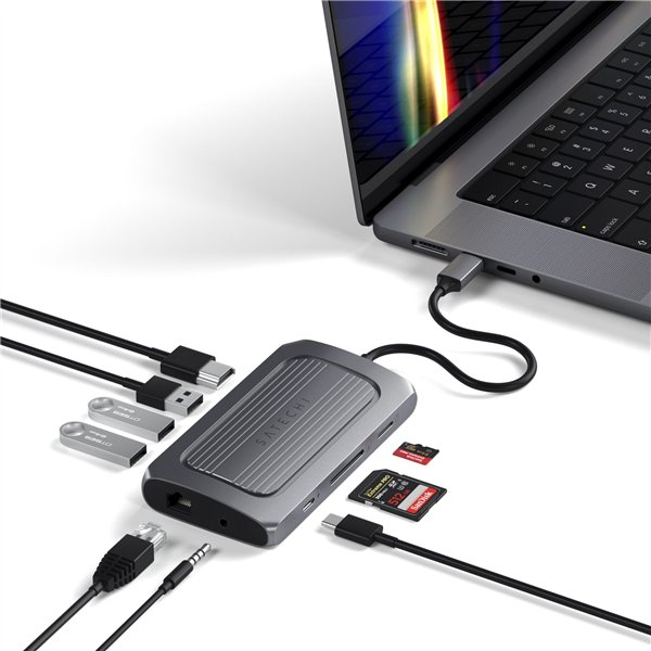 Satechi USB4 Multiport adatt. con 8K HDMI grigio spazio