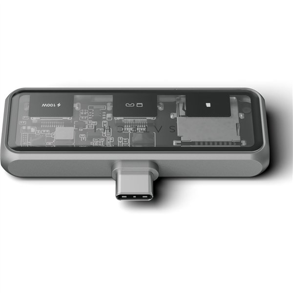 Satechi USB-C PD Mobile XR Hub & MicroSD Card Reader space grey