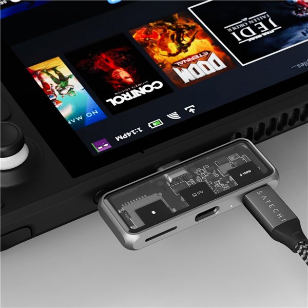 Satechi USB-C PD Mobile XR Hub & MicroSD Card Reader space grey