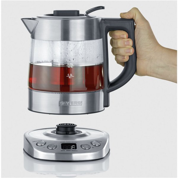 Severin WK 3473 bollitore tè/acqua in vetro, 1l