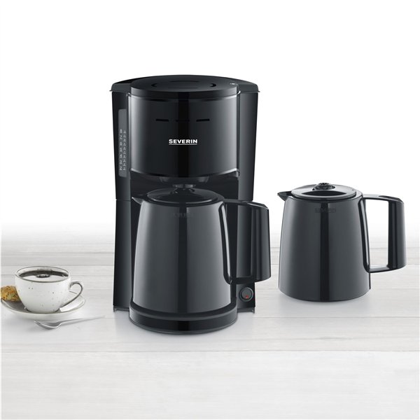 Severin KA 9307 nero   macchina da caffè filtro con 2 caraffe