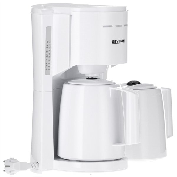 Severin KA 9309 bianco macchina caffè filtro c. 2 car.