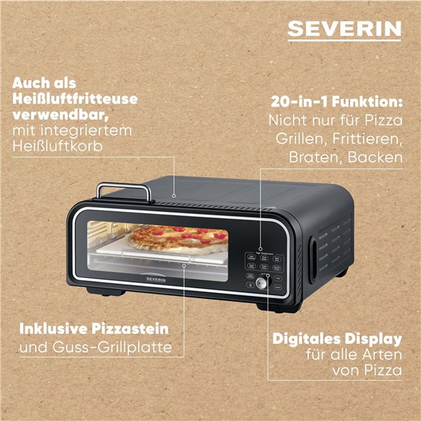 Severin PG 8575 SERICO fornetto per pizza digitale