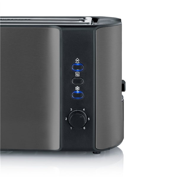 Severin AT 9341  Dark Inox Langschlitztoaster