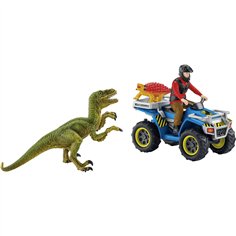 Schleich Dinosaurs         41466 fuga sul Quad dal Velociraptor