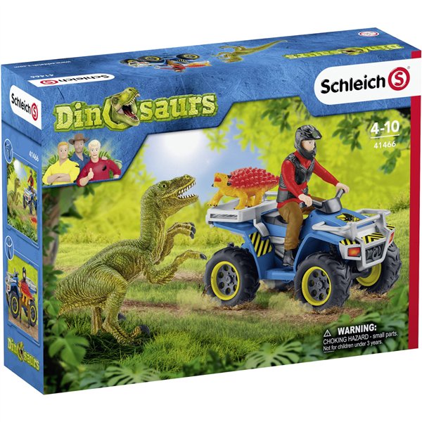 Schleich Dinosaurs         41466 fuga sul Quad dal Velociraptor