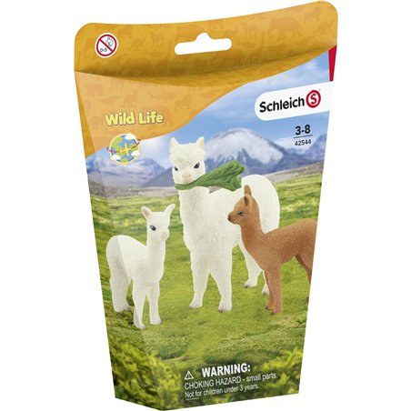 Schleich Wild Life         42544 Famiglia di alpaca
