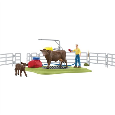 Schleich Farm World    42529 Zona lavaggio con mucche