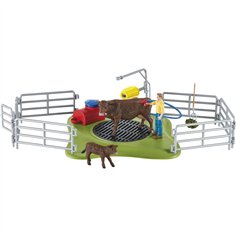 Schleich Farm World    42529 Zona lavaggio con mucche 2