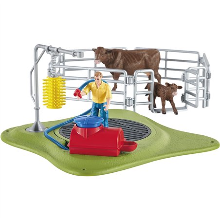 Schleich Farm World    42529 Zona lavaggio con mucche