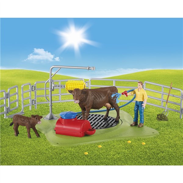 Schleich Farm World    42529 Zona lavaggio con mucche
