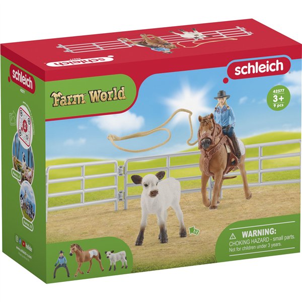 Schleich Farm World     42577 Team Roping con Cowgirl