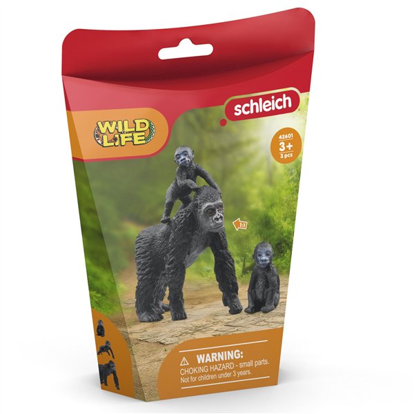 Schleich Wild Life         42601 famiglia di gorilla