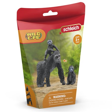 Schleich Wild Life         42601 famiglia di gorilla