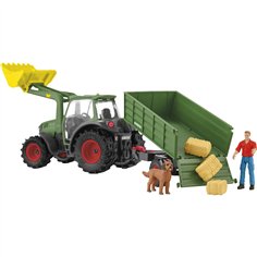Schleich Farm World        42608 trattore con rimorchio 2