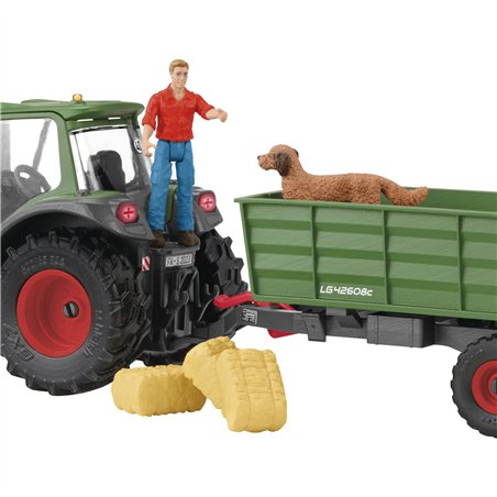 Schleich Farm World        42608 trattore con rimorchio