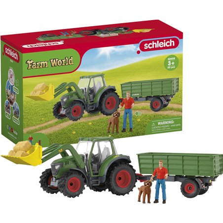 Schleich Farm World        42608 trattore con rimorchio