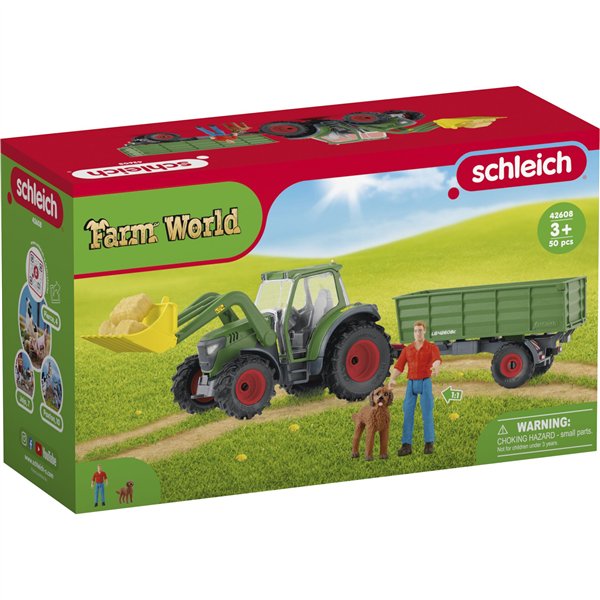 Schleich Farm World        42608 trattore con rimorchio