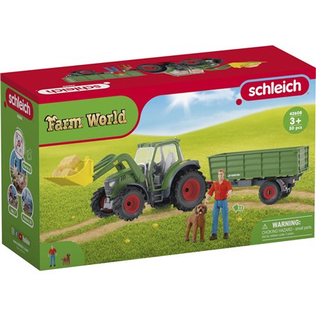 Schleich Farm World        42608 trattore con rimorchio