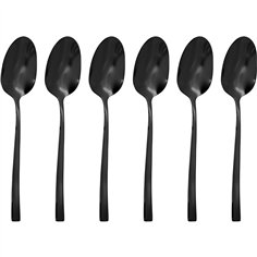 Sambonet Rock PVD 6 Cucchiaini Moka Nero Lucido