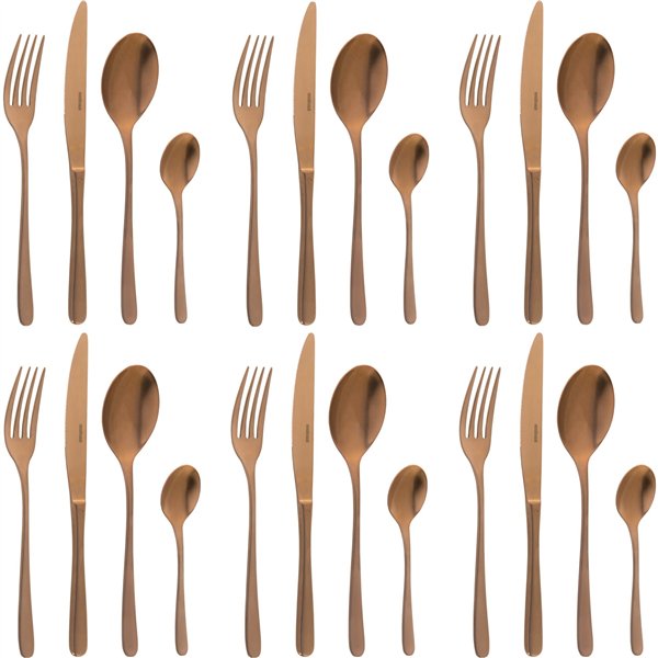 Sambonet Taste PVD Servizio 24pz Rame Antico Monoblocco