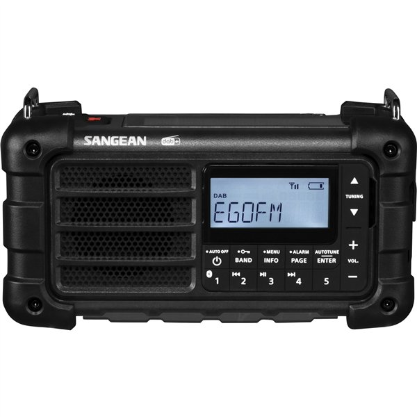 Sangean MMR-99 DAB nero radio emergenza/manovella/solare