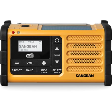 Sangean MMR-88 DAB+ (USB-C) gelb Notfall/Kurbel/Solar Radio