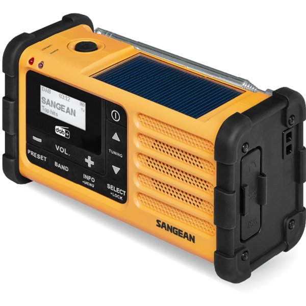 Sangean MMR-88 DAB+ (USB-C) gelb Notfall/Kurbel/Solar Radio