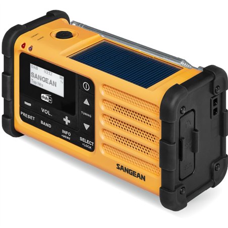 Sangean MMR-88 DAB+ (USB-C) gelb Notfall/Kurbel/Solar Radio