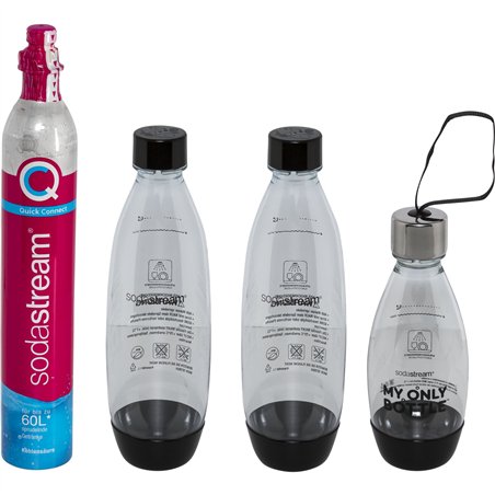 SodaStream Terra nero Promo Pack con 3 bottiglie