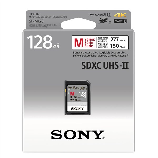 Sony SDXC M series         128GB Class 10 UHS-II