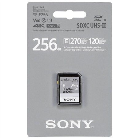 Sony SDXC E series         256GB UHS-II Class 10 U3 V60