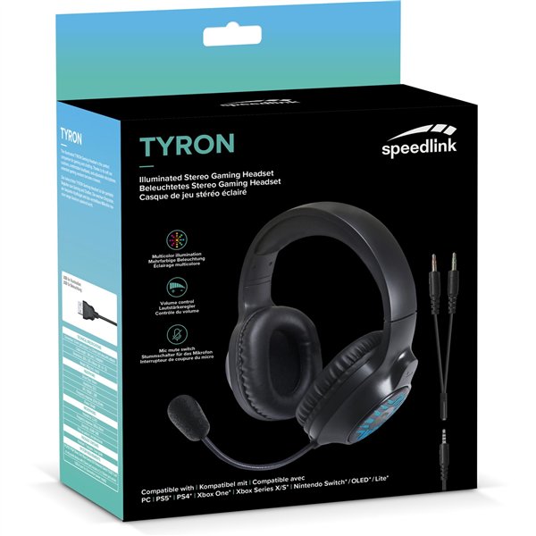 Speedlink TYRON RGB Headset für PC/PS5/Xbox X/S/Switch 2
