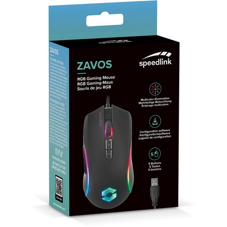 Speedlink ZAVOS RGB Gaming Mouse rubber-black