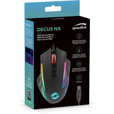 Speedlink DECUS NX RGB Gaming Mouse rubber-black