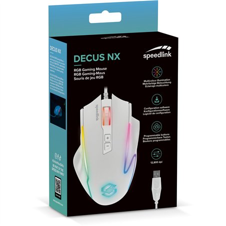 Speedlink DECUS NX RGB Gaming Mouse, white