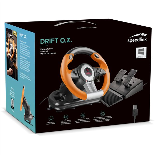 Speedlink DRIFT O.Z. Racing Wheel PC, black-orange