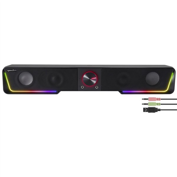 Speedlink GRAVITY RGB Stereo Soundbar, black