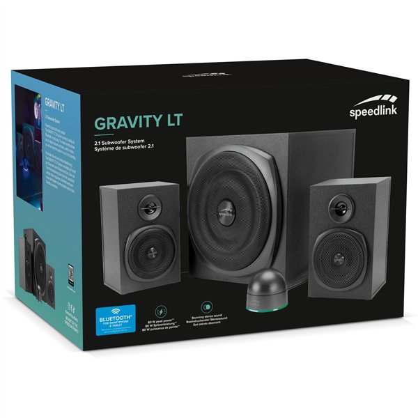 Speedlink GRAVITY LT 2.1 Subwoofer System, black