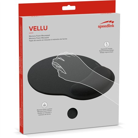 Speedlink VELLU Memory Foam Mousepad, black