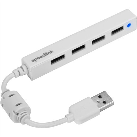 Speedlink SNAPPY SLIM USB Hub 4-Port, USB 2.0, Passive, white