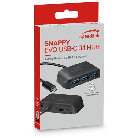 Speedlink SNAPPY EVO USB Hub 4-Port, Type-C to USB 3.0