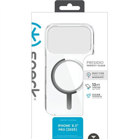 Speck Presidio Perfect Clear custodia MagSafe iP 17 Pro