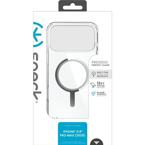 Speck Presidio Perfect Clear custodia MagSafeiP 17 Pro Max