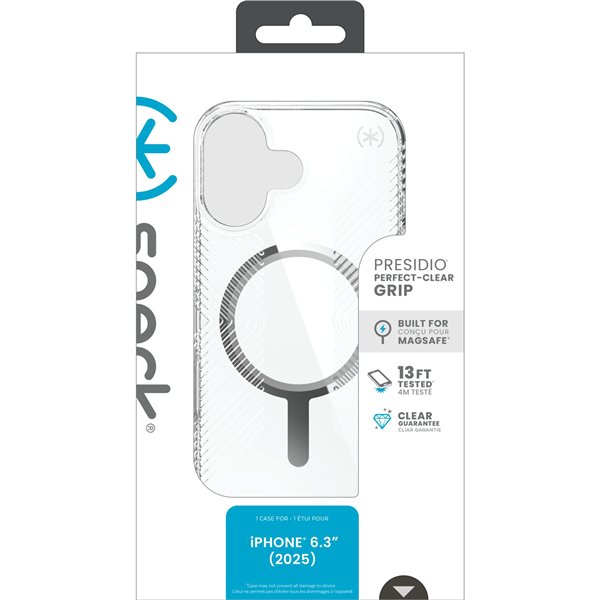 Speck Presidio Perfect Clear Grip custodia MagSafe iP 17