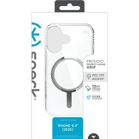 Speck Presidio Perfect Clear Grip custodia MagSafe iP 17