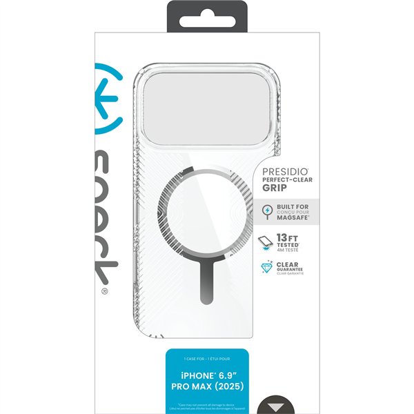 Speck Presidio Perfect Clear Grip Case MagSafe iP 17 Pro Max